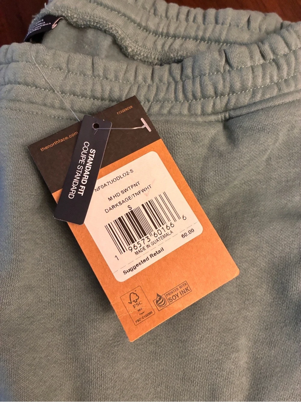 THE NORTH FACE Men's Half Dome Sweatpant, Dark Sage/TNF White, Small New